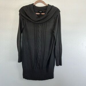 EUC Nicole Miller Grey Knit Sweater Dress sz M